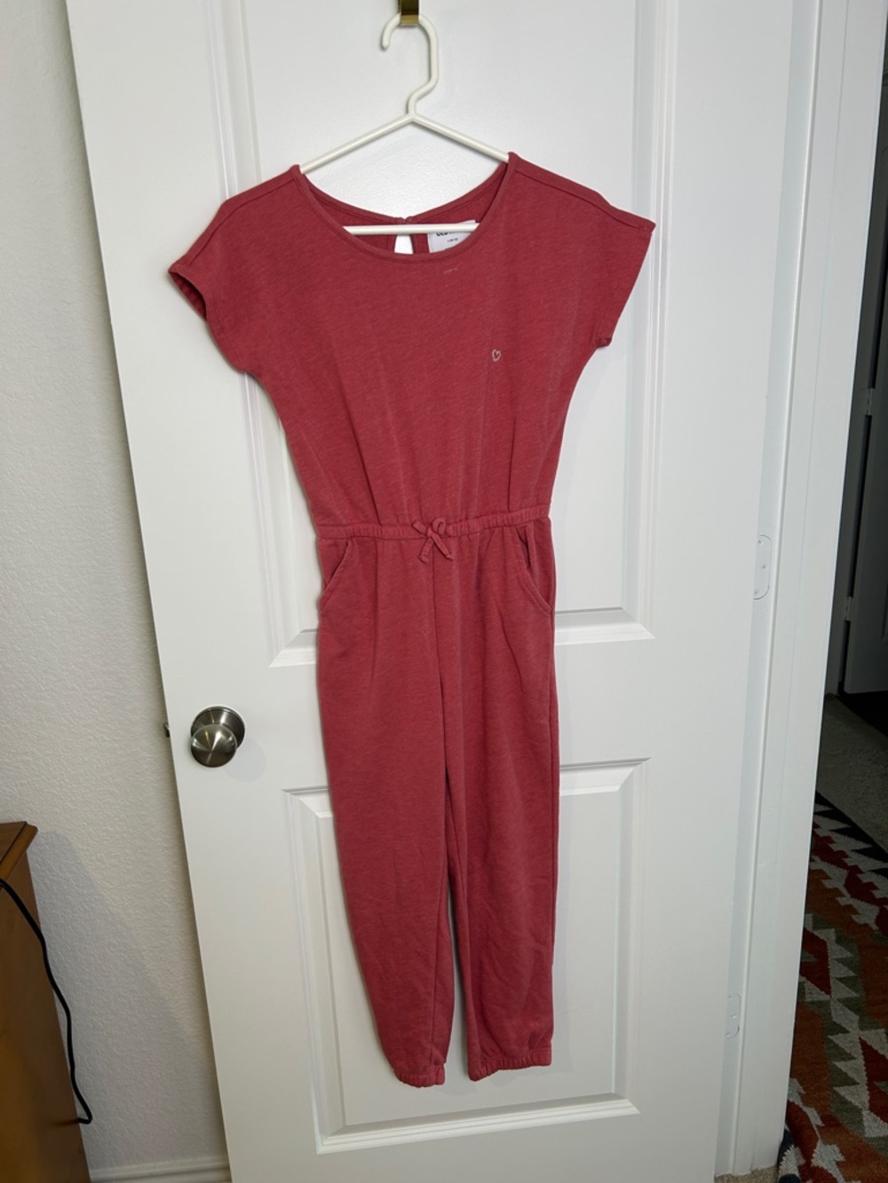 Old Navy Girls Red Mauve One-Piece Bodysuit Jumpsuit